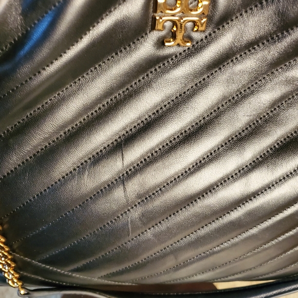 Tory Burch Kira Chevron Tote, Black - Picture 8 of 8
